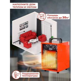 Тепловая электрическая пушка Ресанта ТЭП-3000Н 67/1/18 { 3000/1500 Вт, 220/230 В, 3.2 кг }